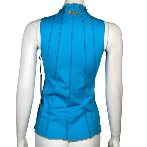Fila Groundbreaker Full Coverage Tank Womens S Blue Ribbed Stretch Tennis - Picture 4 of 7